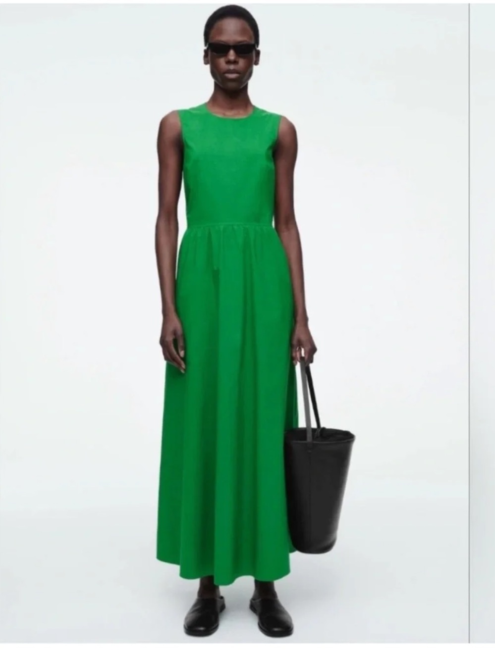COS Classic Sleeveless Green Maxi Dress